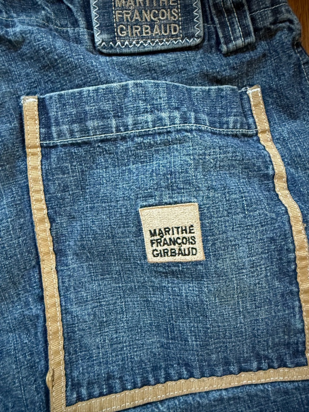 Marithe Francois Girbaud vintage Pocket Jeans with Tan Trim - men’s 36 - Picture 4 of 6